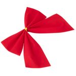 Conjunto_Decoração_Natal_4_Peças_Laços_Poliéster_Vermelho_9x9x1cm_Ref.LM1374_honeyhome