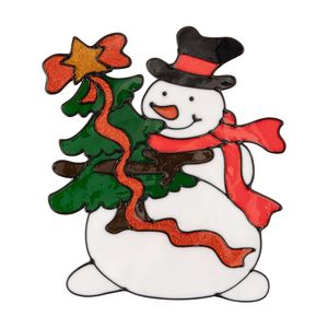 Enfeite Natal Papai Noel ou Boneco Neve Sortido Plástico 24x20cm LM1592/ LM1592NTL - honeyhome