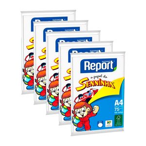 Papel Sulfite Seninha A4 75g Branco 500 Folhas - Report