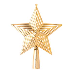 Ponteira Para Árvore Decoração Natal Estrela Vazada Plástico 19x14cm LM1364 - honeyhome