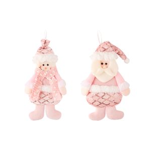 Papai Noel Sentado Rosa Sortido em Tecido TNT e Malha 13x22x3cm LM1324 - honeyhome