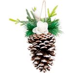 Enfeite_Natal_Pinha_Flores_Nevada_Plástico_Sortidos_9x17cm_Ref.LM1646_honeyhome