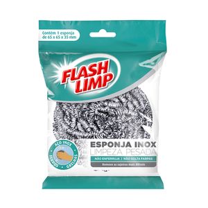 Esponja Limpeza Pesada  Aço Inox EA1409 - Euro Home