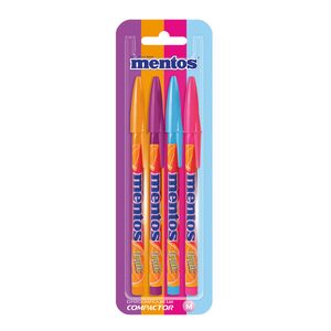Kit Canetas Esferográficas Jet Lux Mentos 4 Cores 002921000 - Compactor