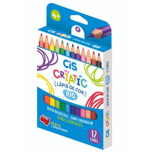 Lápis de Cor Big Criatic Jumbo 12 Cores 763700 - Cis