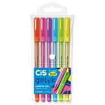 Caneta_Gel_1.0mm_Gelyx_Neon_Estojo_Com_6_Cores_Ref.57116_Cis