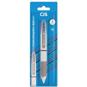 Caneta Esferográfica 0.7mm 4x1 Grip Com 4 Cores 57395 - Cis