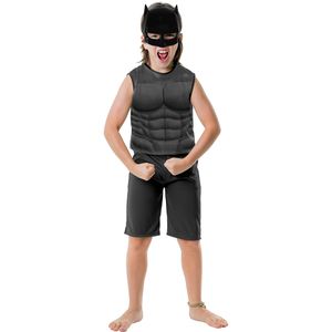 Fantasia Top Heroes Black Poliéster Preta 2p/ 4m/ 2g/ 2gg XIS0924 - Toymaster