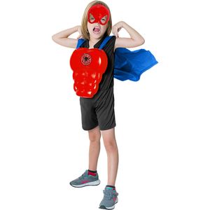Capa Top Heroes Rope Poliéster Azul XIS0955 - Toymaster