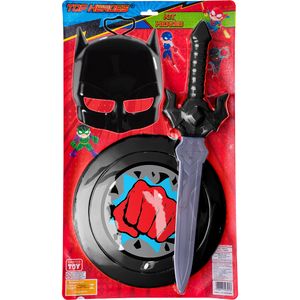 Kit Herói Top Heroes Plástico Preto XIS0300 - Toymaster