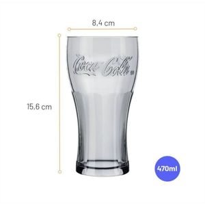 Copo Contour Coca-cola Vidro Cristalino 470ml - Nadir