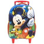 Mochila_de_Rodinhas_Infantil_Mickey_Poliéster_Vermelho_Ref.10520_Xeryus