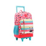 Mochila_de_Rodinhas_Juvenil_College_Panda_Poliéster_Rosa_Ref.12260_Xeryus