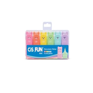 Marca Texto Fantasia Fun Pastel Estojo Com 6 Cores 57166 - Cis