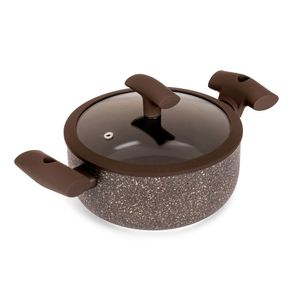 Caçarola Com Tampa Marrom Alumínio 3l 22x9cm Pa300c22ma 0PA3000C22MA1 - Hercules