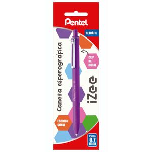 Caneta Esferográfica Retrátil Izee 0.7mm Violeta SMBX467V - Pentel