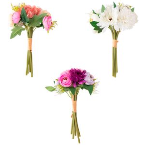 Arranjo Flores Campestres Arame Poliéster Plástico Cores e Formas Sortidas 13x11x23cm LM1560 - honeyhome