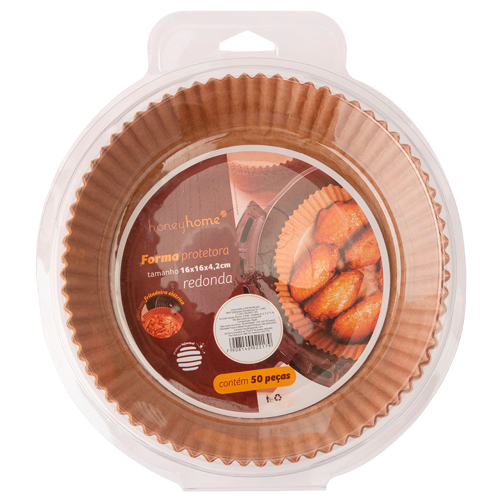 Forma De Papel Redondo Para Air Fryer/ Fritadeira 50 Peças