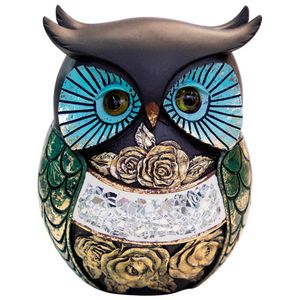Estatueta Coruja Preta Resina 10x8x14cm LM1939 - honeyhome