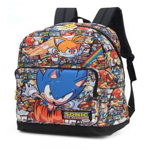 Mochila de Costas Juvenil Sonic Preto MS46961SOPT - Luxcel