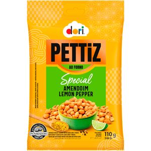 Amendoim Pettiz Tssp Lemon Pepper 36x110g 9012564 - Dori Alimentos