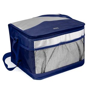 Bolsa Térmica Poliéster Azul E Prata 10 Litros 3609 - Mor