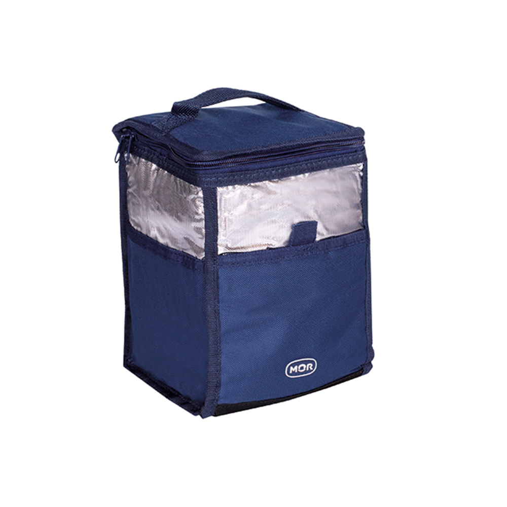 Bolsa Térmica Poliéster Azul E Prata 5 Litros 3608 - Mor - lojasmel