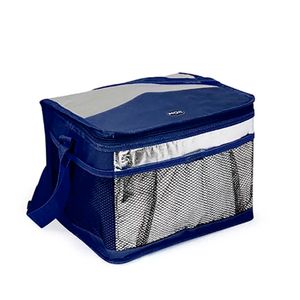 Bolsa Térmica Poliéster Azul E Prata 10 Litros 3609 - Mor