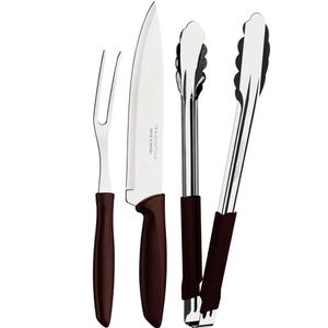 Kit Churrasco Inox Plenus 3 Peças - Tramontina