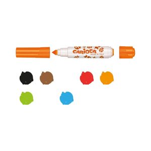 Caneta Hidrográfica Super Lavável Carimbo Stamperello Com 6 Unidades 9722 - Carioca