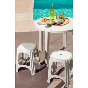 Banqueta Niterói Plástico Branca - Tramontina