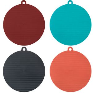 Kit Porta-Copos Ideal Redondo Borracha Sortido 4 Peças 10x10x0,5cm LM1522 - honeyhome