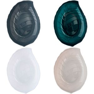 Conjunto de Pratos Folha Plástico Sortidos 14x20,53cm 1823 - honeyhome