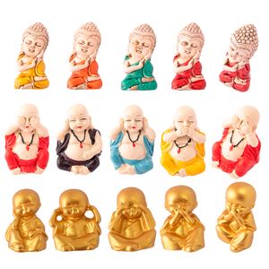 Kit Estatueta Buda 2 Peças Dourado Resina Cores, Formatos e Tamanhos Sortidos LM1807 - honeyhome