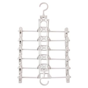 Cabide Dobrável Multifuncional 6 Ganchos Prendedores Plástico 35,5x34,5x22 LM1977 - honeyhome