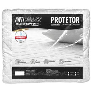 Protetor de Colchão Solteiro Antistress Matelado Impermeável Branco 88x188x30cm 10220264 - Master Comfort