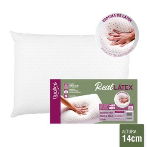 Travesseiro Real Látex Dry Branco 50x70x14cm LS1108 - Duoflex
