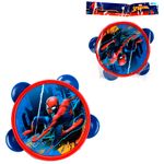 Pandeiro_Spiderman_Azul_Plástico_Ref.YD225_Etitoys