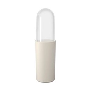 Porta Escova de Dentes Serene Com Tampa Plástico Light Grey 131003468 - Coza