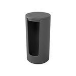 Porta_Algodão_Em_Disco_Serene_Plástico_Cinza_Chumbo_Ref.131043536_Coza
