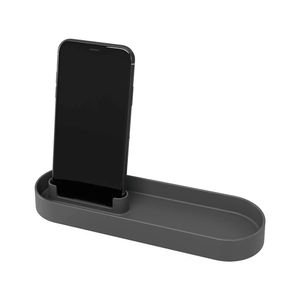 Bandeja Com Porta Celular Serene Plástico Cinza Chumbo 131083536 - Coza