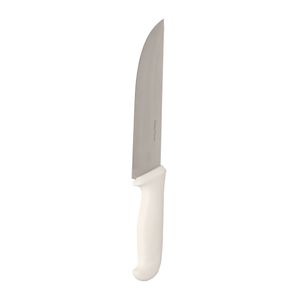 Faca Cozinha Grande Aço Inox Cabo Plástico Branco 32cm 63568 - Western Home