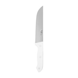 Faca de Cozinha Bianco Aço Inox Cabo Plástico Branco 29cm 53557 - Western Home
