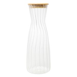 Garrafa de Vidro Borossilicato Com Tampa Bambu 1 Litro 29269 - Wolff