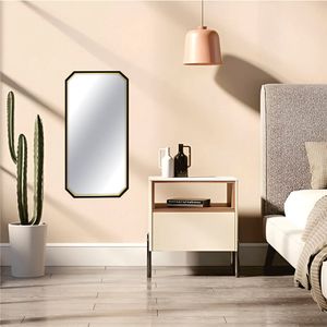 Espelho Decorativo Luxo Preto Retangular 40x80cm 2821 - Art Frame
