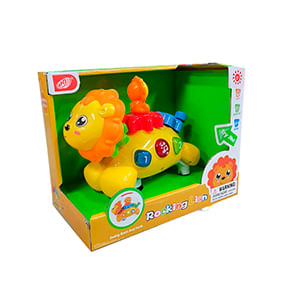 Baby Leãozinho Dinâmico E Sonoro Plástico Amarelo LM2174 - honeyhome