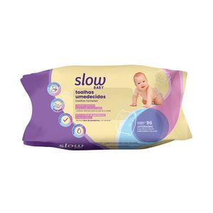 Lenços Umedecidos Slow Baby Branco Com 96 Unidades LS8014 - Lanossi