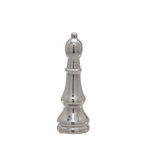 Enfeite Decorativo Bispo Cerâmica Prata 15,5x5x5cm 123201 - Mabruk Presentes