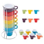 Kit_6_Canecas_Café_Suporte_Cerâmica_50ml_Coloridas_CK3374_-_Clink