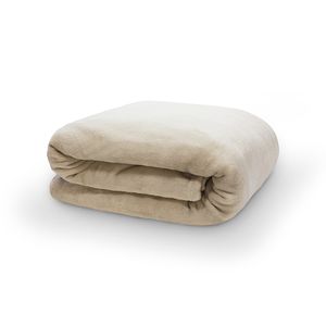 Cobertor Queen Velour 100% Microfibra Bege 220x240cm 112593934026 - Camesa